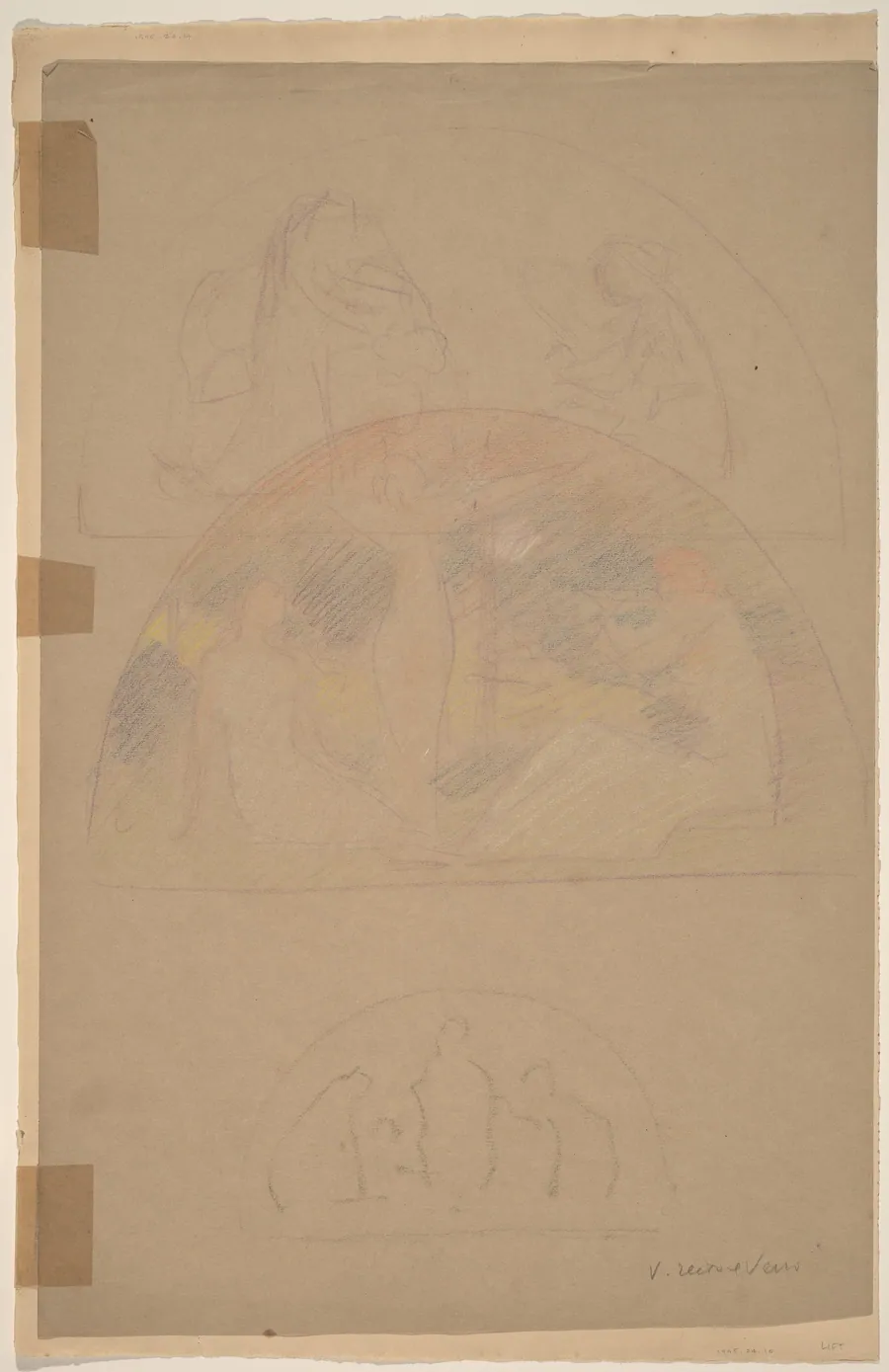 Studies for a Lunette [recto] by Charles Sprague Pearce