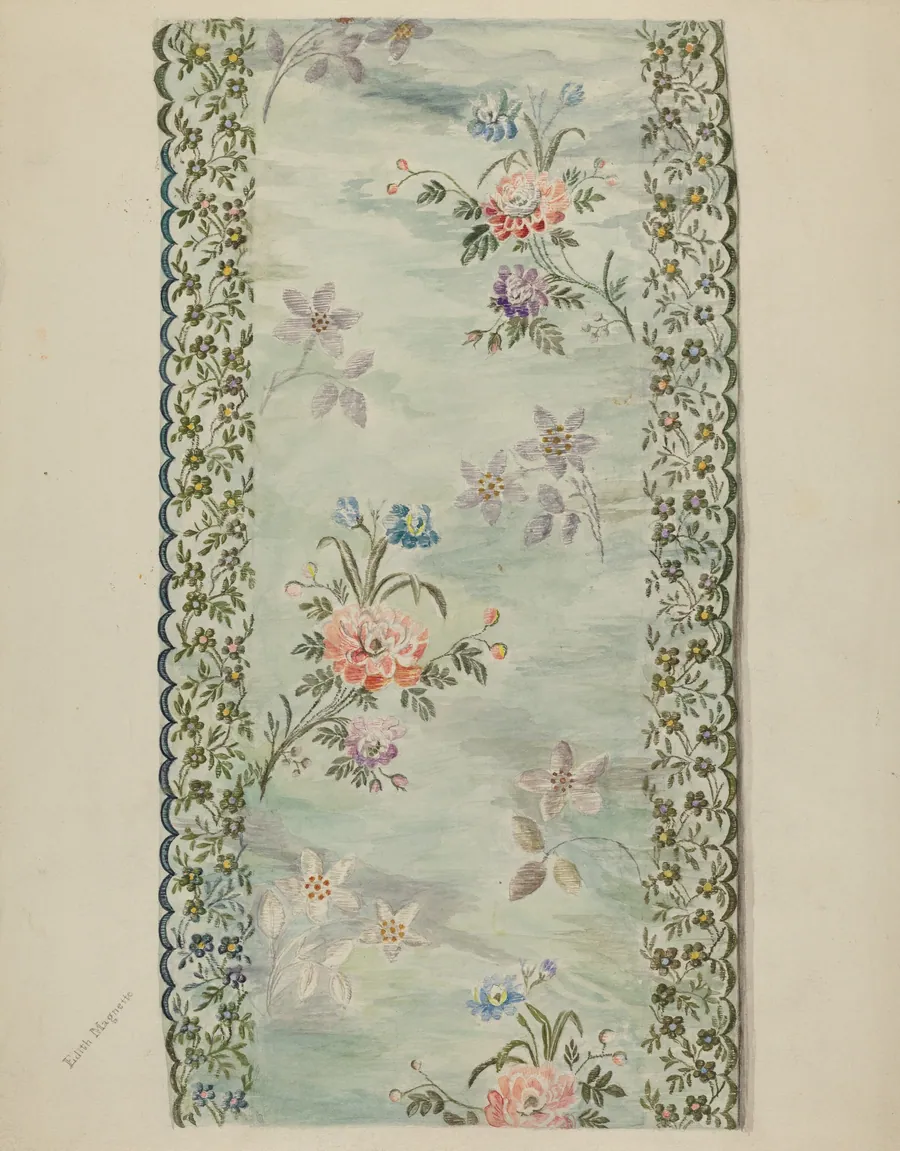 Embroidered Trimmimg by Edith Magnette