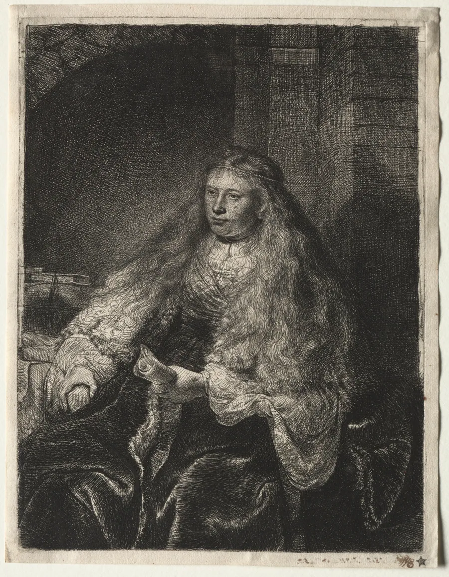 The Great Jewish Bride by Rembrandt van Rijn