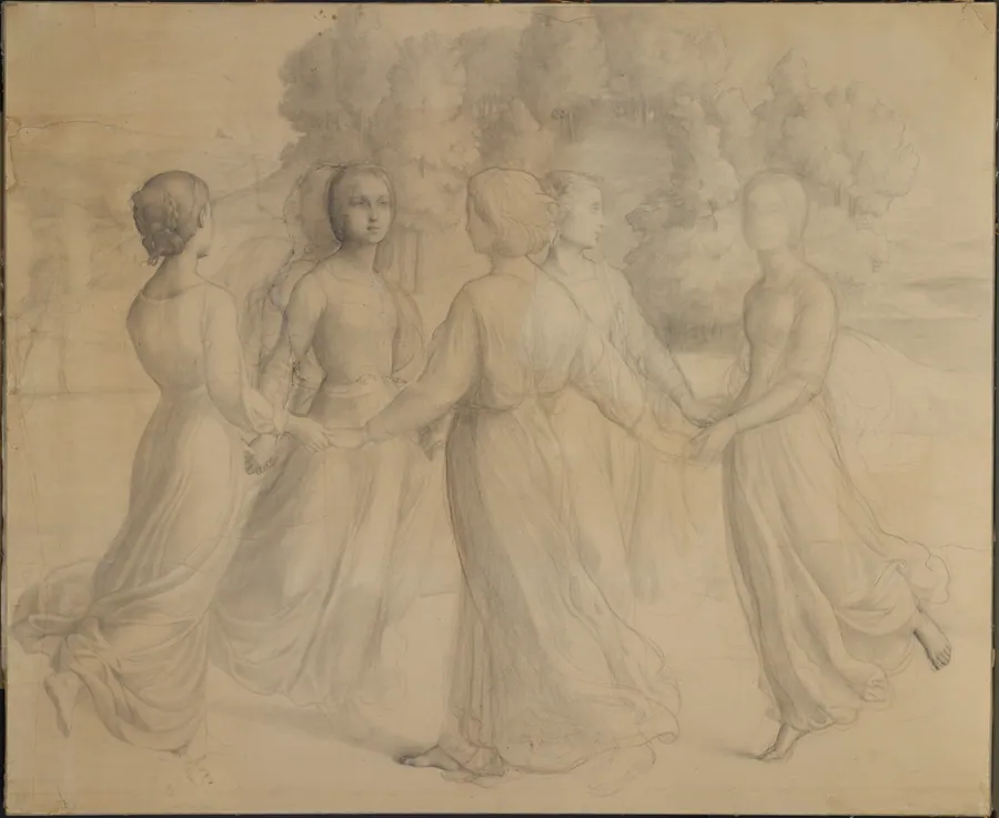 "The Round Dance" or "Rays of Sunlight" by Anne-François-Louis Janmot