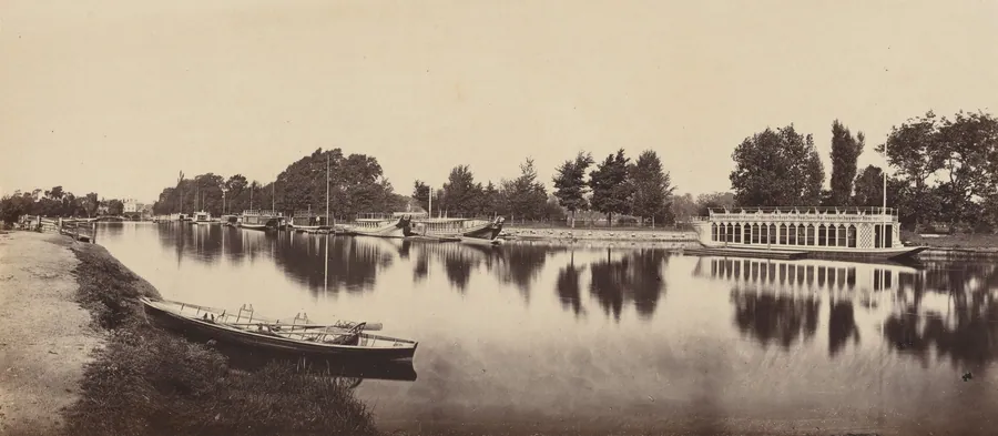 Barges at Oxford by Victor Albert Prout