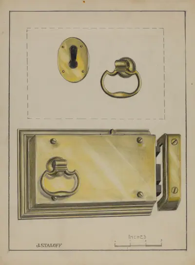 Lock Handle and Key Plate