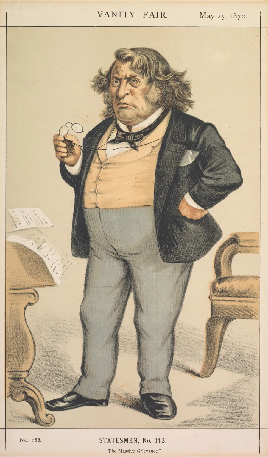 Vanity Fair: Statesman, No. 113 "The Massive Grievance" by Thomas Nast