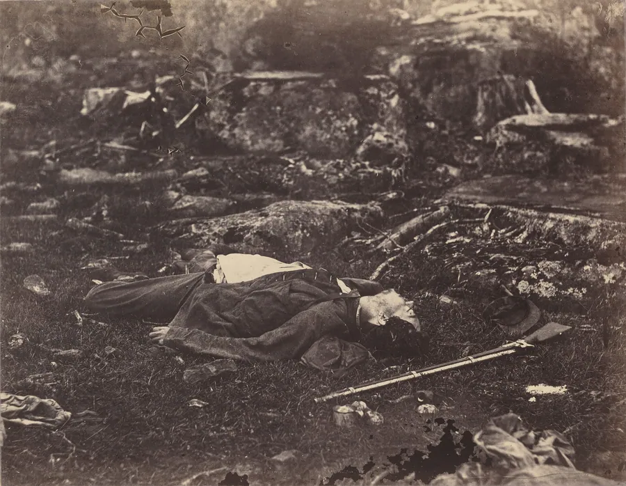 A Sharpshooter's Last Sleep, Gettysburg, Pennsylvania by Alexander Gardner