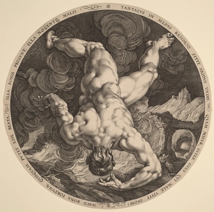 Tantalus by Hendrick Goltzius