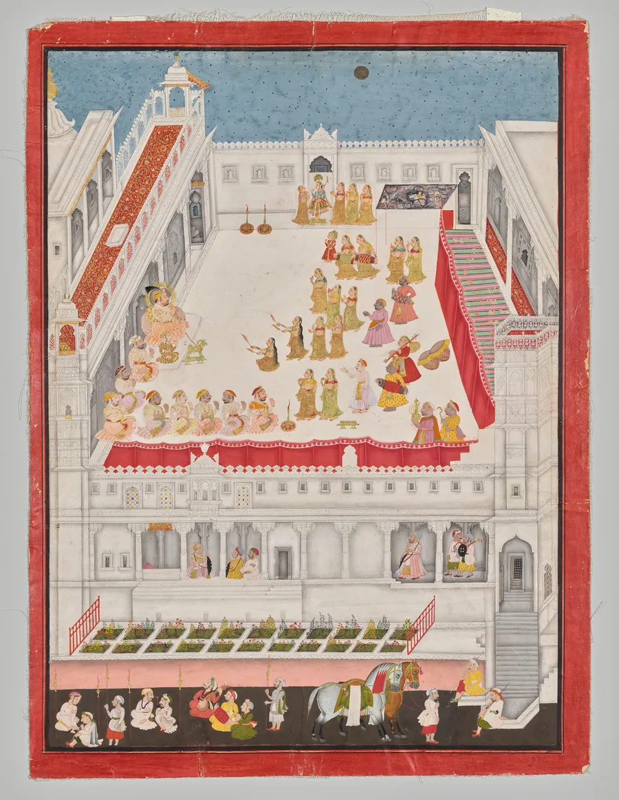 Maharana Jagat Singh Attending the Raslila by Jai Ram