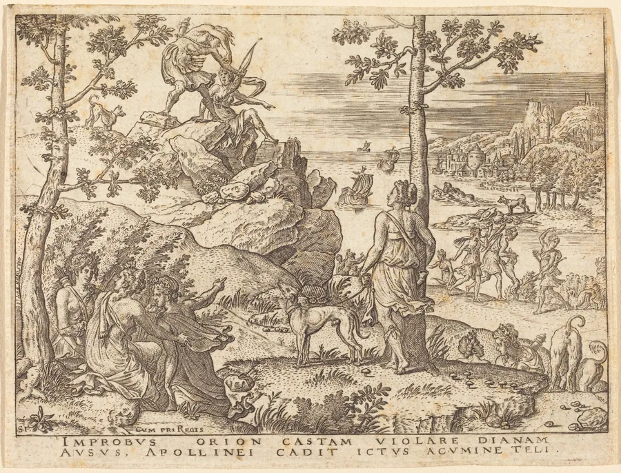 Orion Killed by Apollo by Etienne Delaune