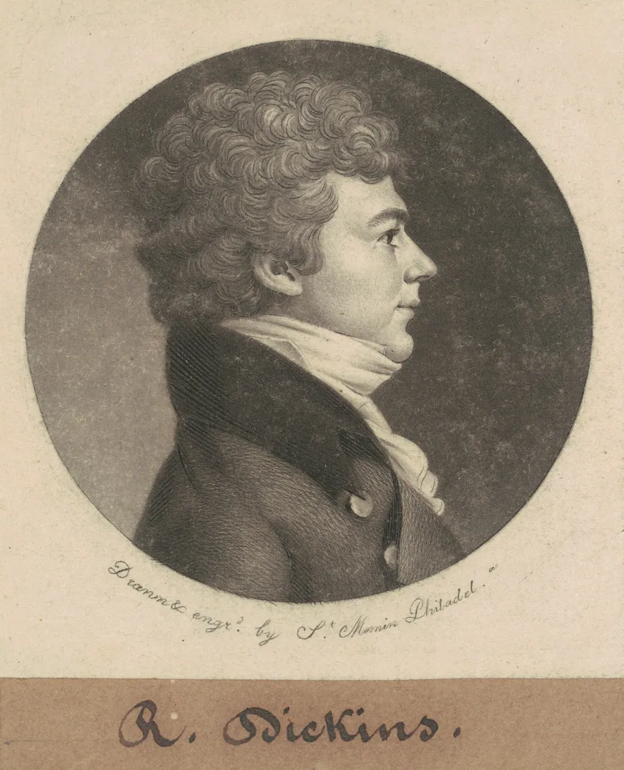 Asbury Dickins by Charles B. J. Févret de Saint-Mémin