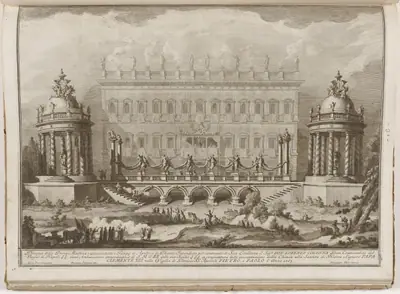 The Prima Macchina for the Chinea of 1763: The Temples of Apollo and Diana