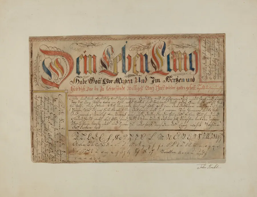 Fractur (Illuminated Writing) by John Koehl