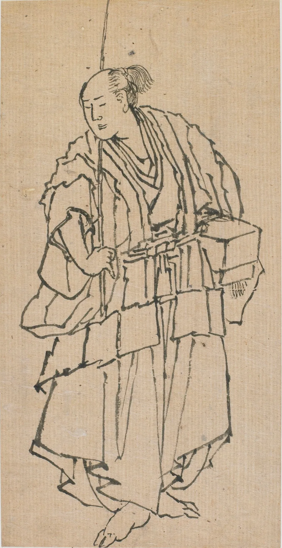 Standing figure of a man by Katsushika Hokusai 葛飾北斎 (1760-1849)