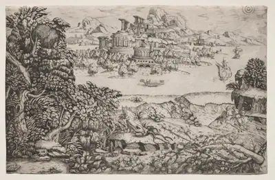 Landscape with a Temple above a Lake