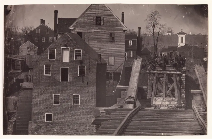 End of the Bridge after Burnside's Attack, Fredericksburg, Virginia by Andrew Joseph Russell
