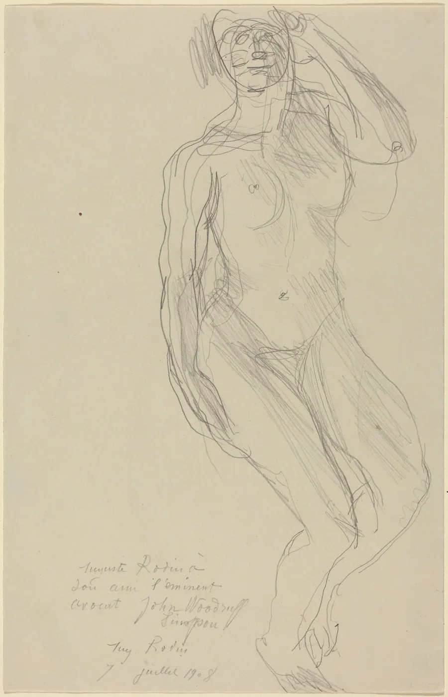 Seated Female Nude Looking Forward by Auguste Rodin