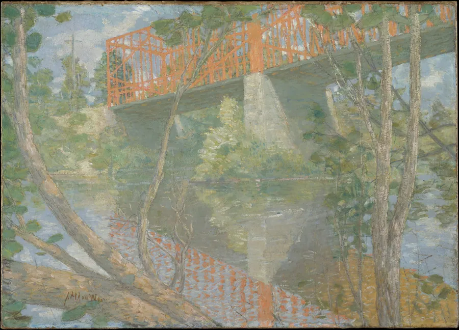 The Red Bridge by Julian Alden Weir