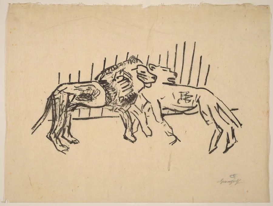 Two Lions (Zwei Löwen) by Paul Gangolf