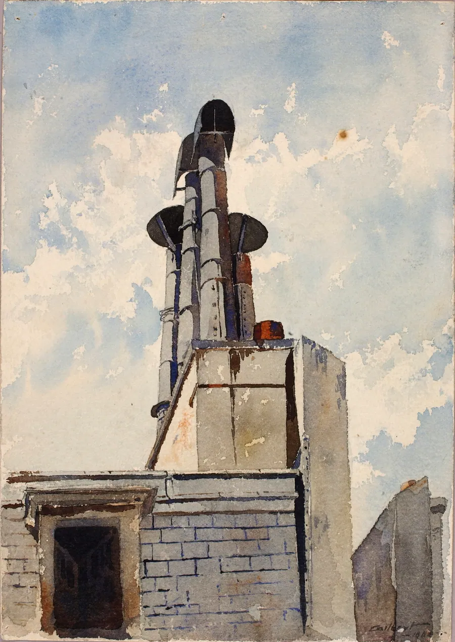 Latin Quarter, Paris by Cass Gilbert, born Zanesville, OH 1858-died Brockenhurst, England 1934