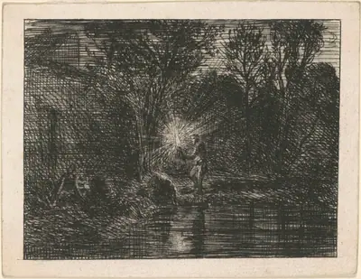 Riverbank at Night