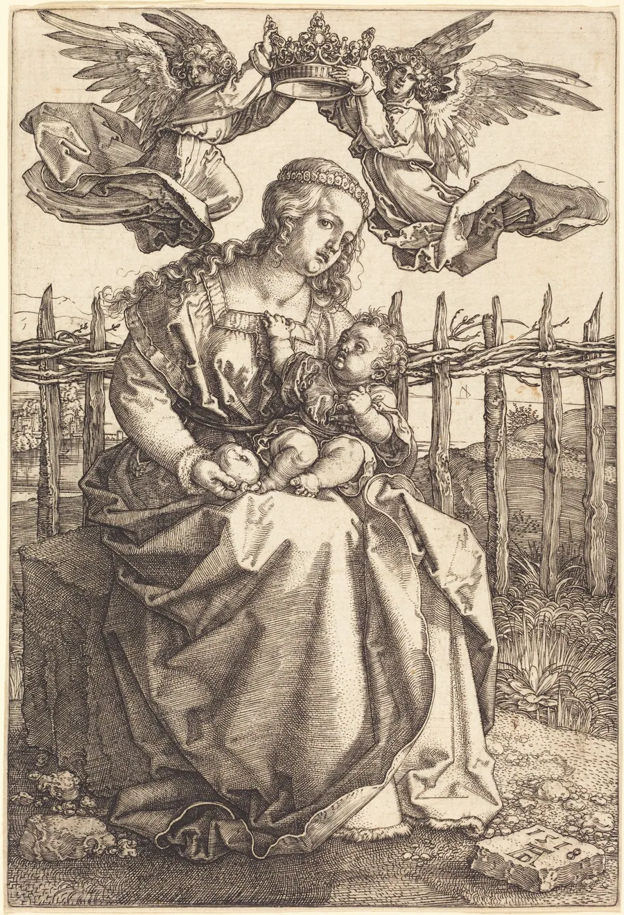 The Virgin and Child Crowned by Two Angels by Albrecht Dürer