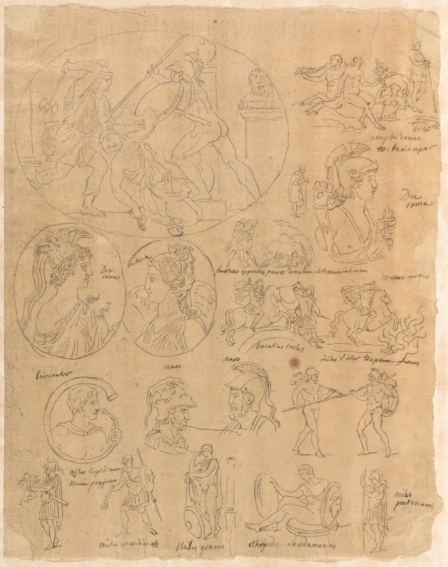 Tracings of Classical Subjects by Jacques-Louis David