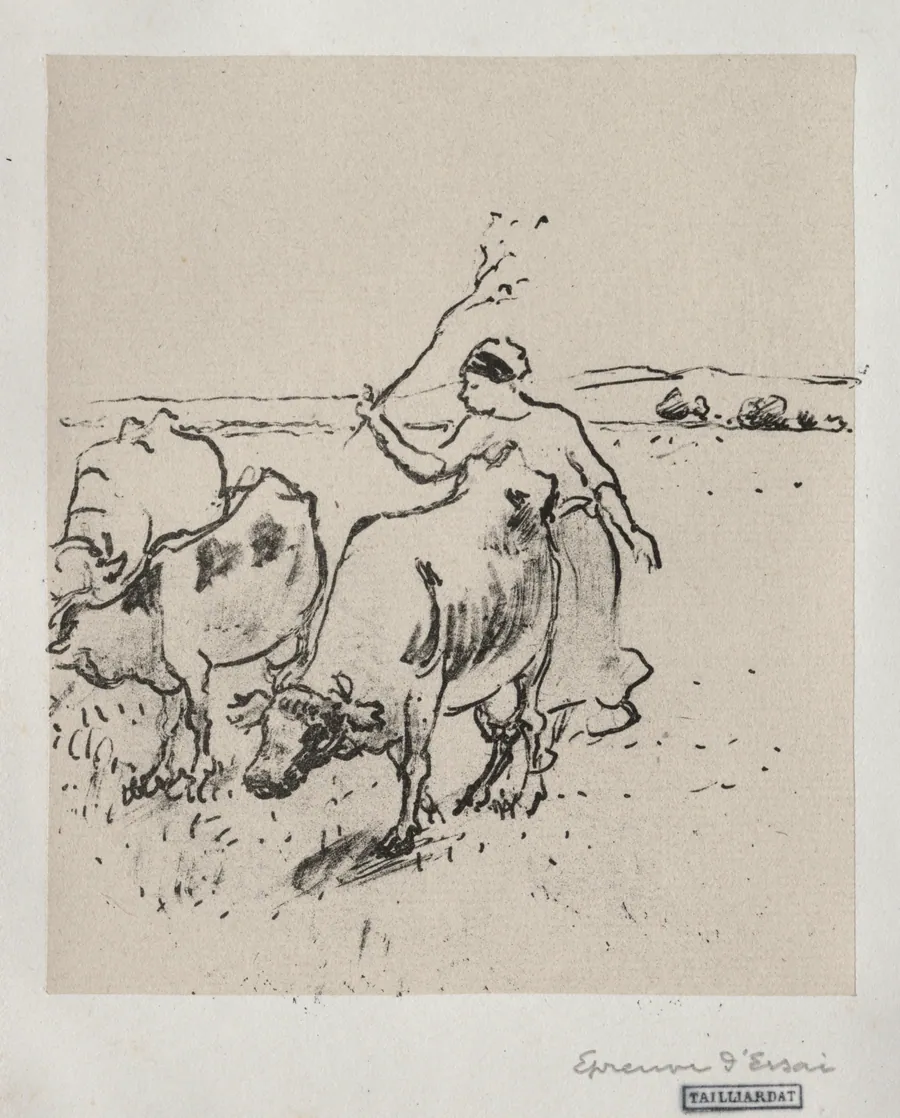 Cowherder by Camille Pissarro