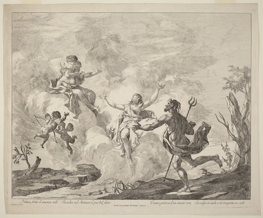 Alpheus and Arethusa by Jacopo Guarana
