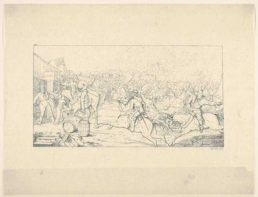 General Stuart's Raid to the White House (from Confederate War Etchings) by Adalbert John Volck