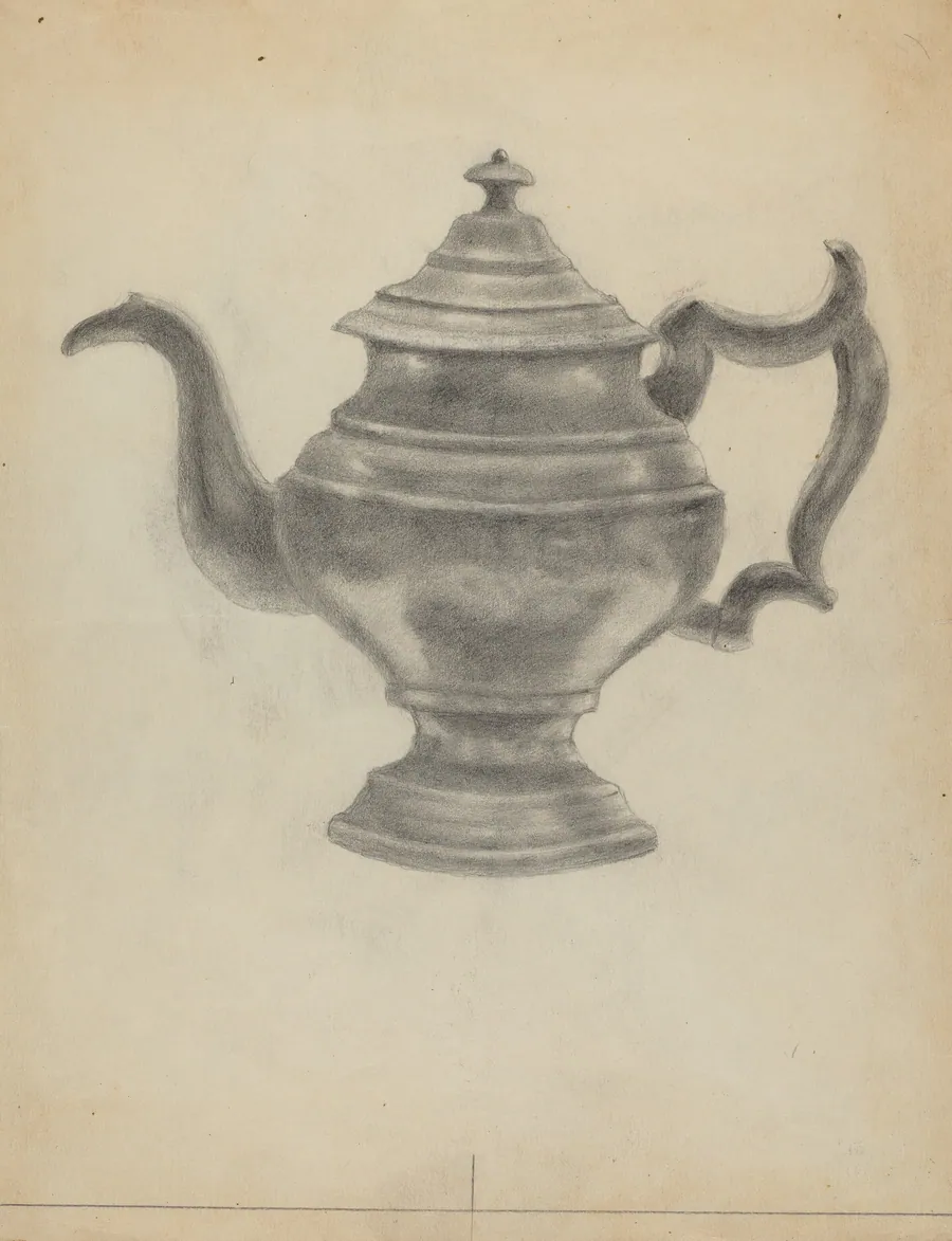Pewter Teapot by Aaron Dermansky