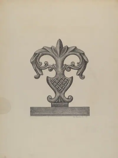 Cast Iron Fence Finial