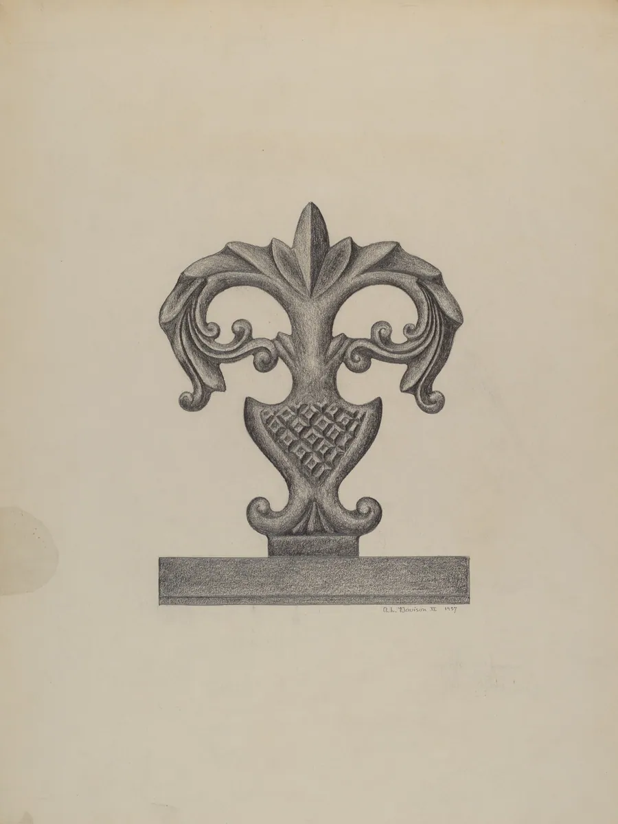 Cast Iron Fence Finial by Austin L. Davison