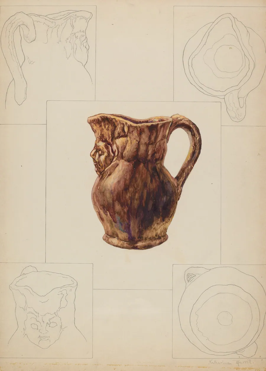 Toby Pottery Jug by Katharine Merrill