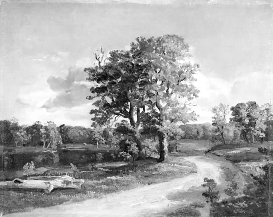 Landskab fra Hammermøllen. Studie by Dankvart Dreyer