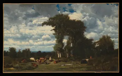 Landscape with Cattle at Limousin
