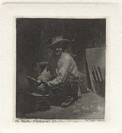 Planche I – Le Maçon Accroupi (Plate I – The Crouching Mason)