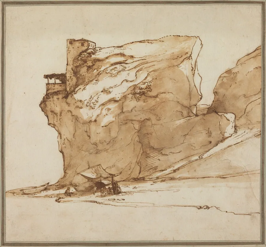 Landscape with a Large Rock by Teodoro Filippo di Liagno