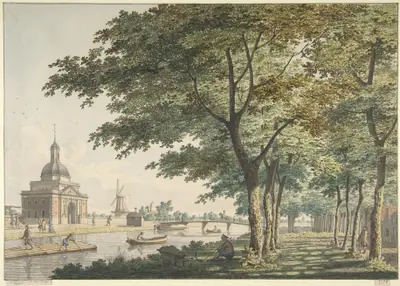 The Muiderpoort, Amsterdam, seen from the Plantage