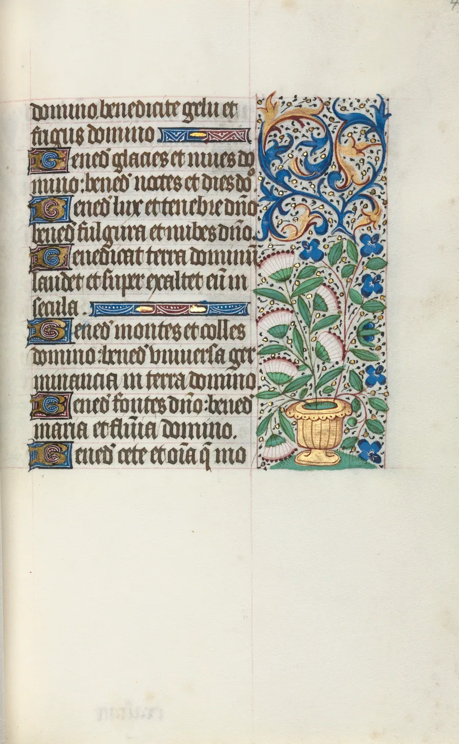 Book of Hours (Use of Rouen): fol. 43r by Master of the Geneva Latini