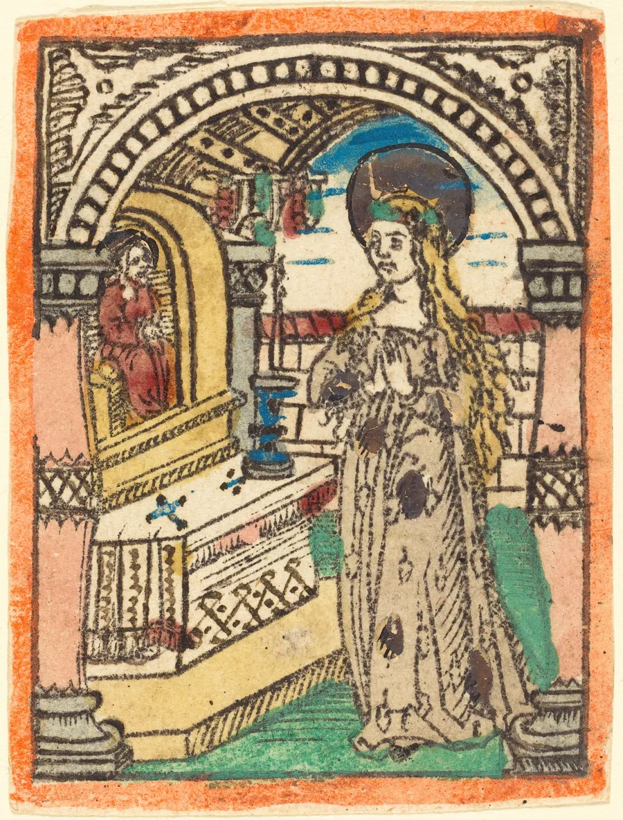 The Virgin in a Robe Embroidered with Ears  of Corn by German 15th Century