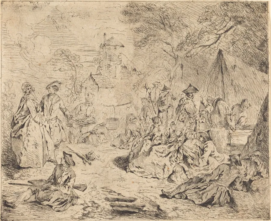 Troops Resting by Jean-Baptiste Joseph Pater