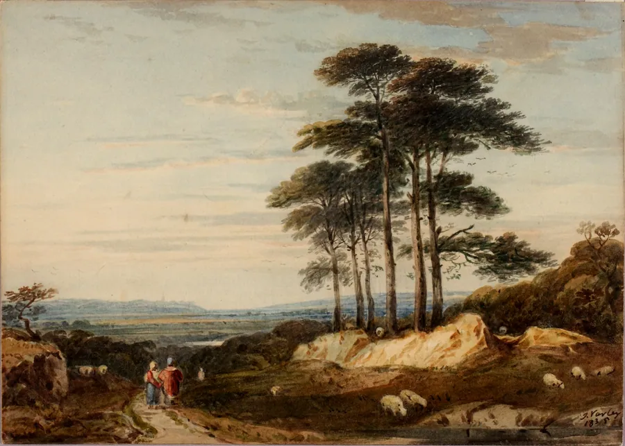 Landscape by John Varley, Sr., English, born Hackney, England 1778-died London, England 1842