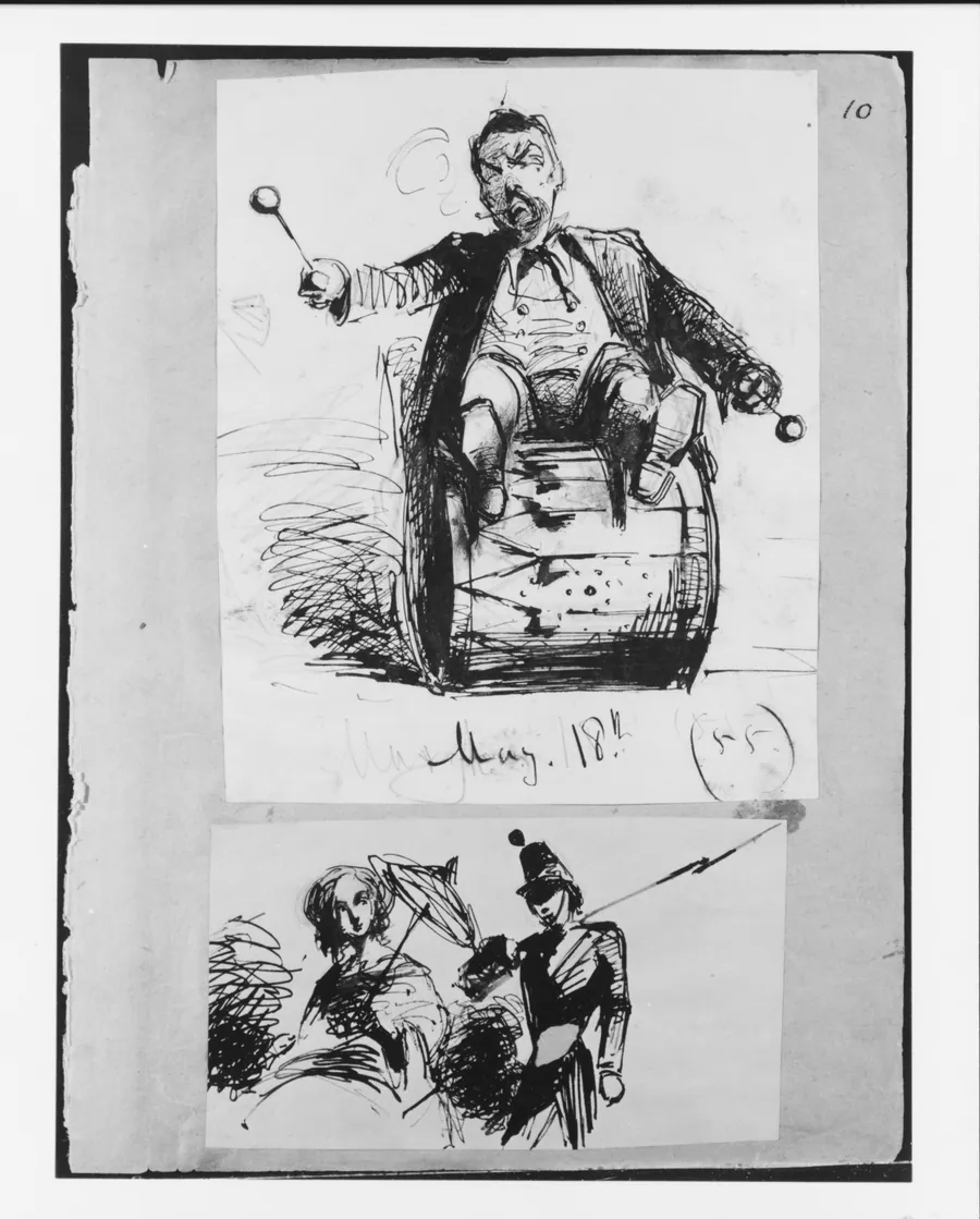 Girl with Parasol and Cadet (from Sketchbook) by James McNeill Whistler