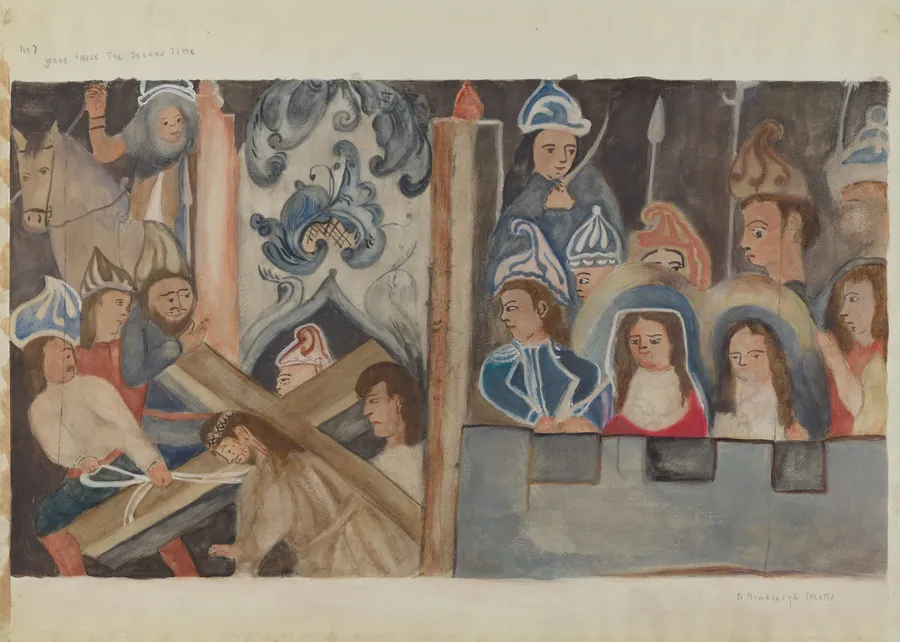 Station of the Cross No. 7: "Jesus Falls the Second Time" by Beulah Bradleigh