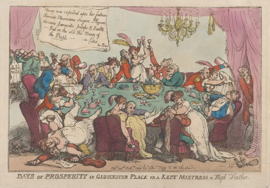 Days of Prosperity in Gloucester Place or a Kept Mistress in High Feather by Thomas Tegg