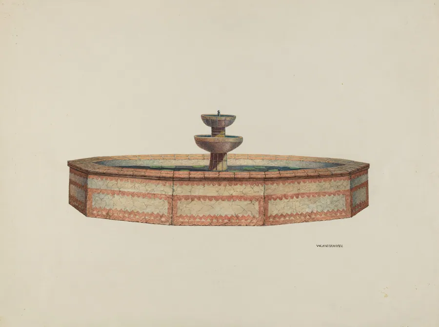 Mission Fountain by William Kieckhofel