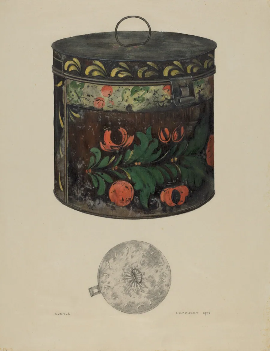 Toleware Tin Cannister by Donald Humphrey