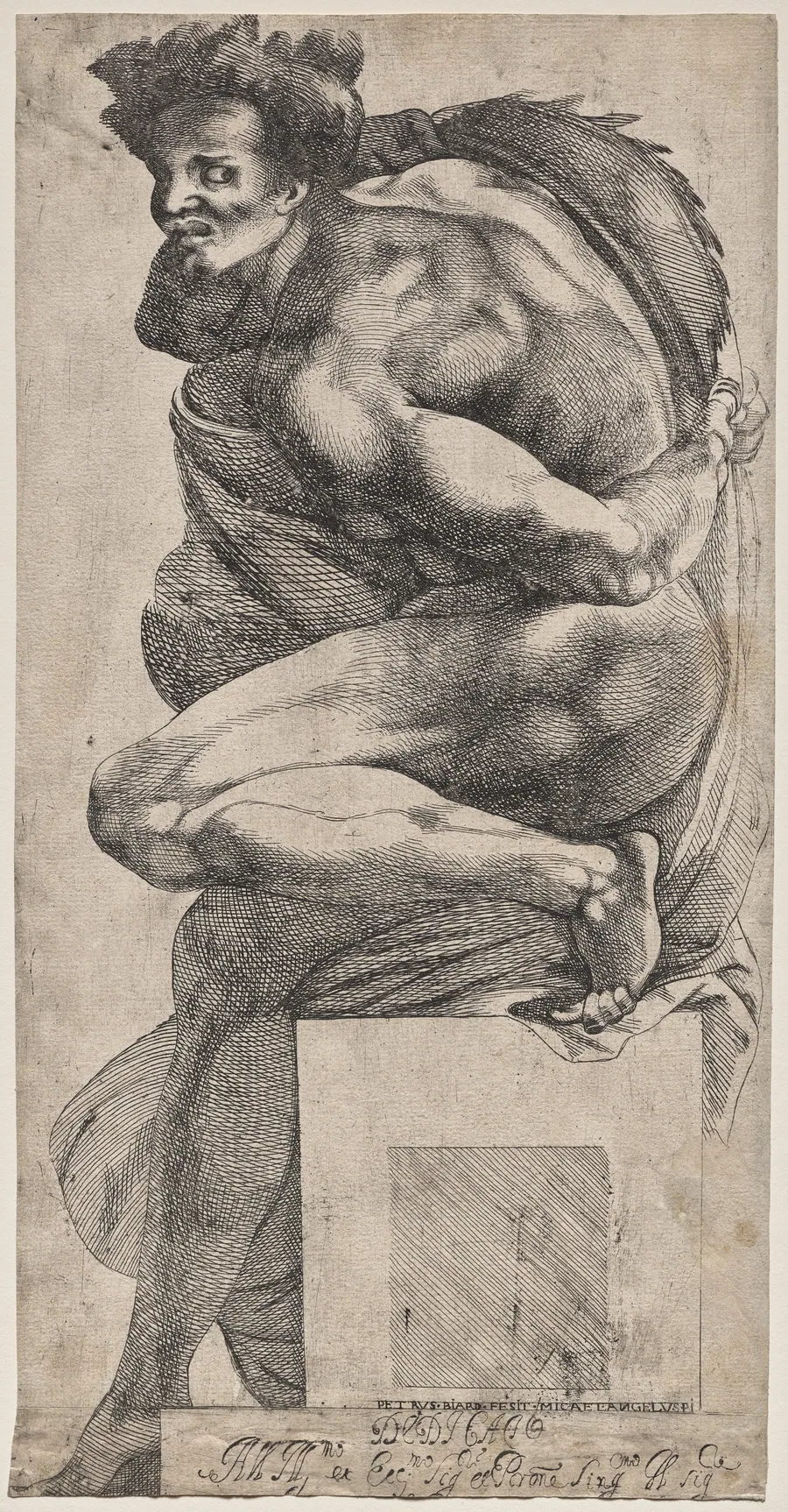 Ignudo (after Michelangelo) by Pierre Biard the Younger