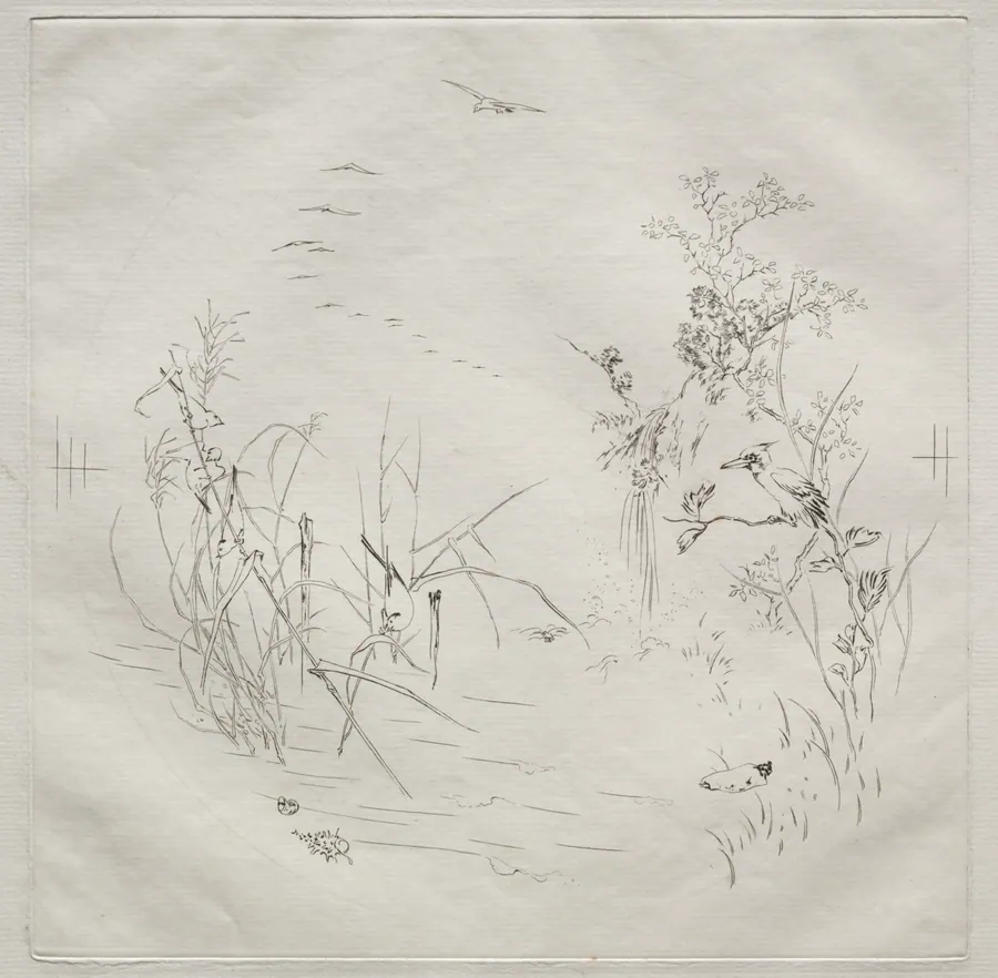 Parisian Service (Haviland service): Calm (no. 3) by Félix Bracquemond