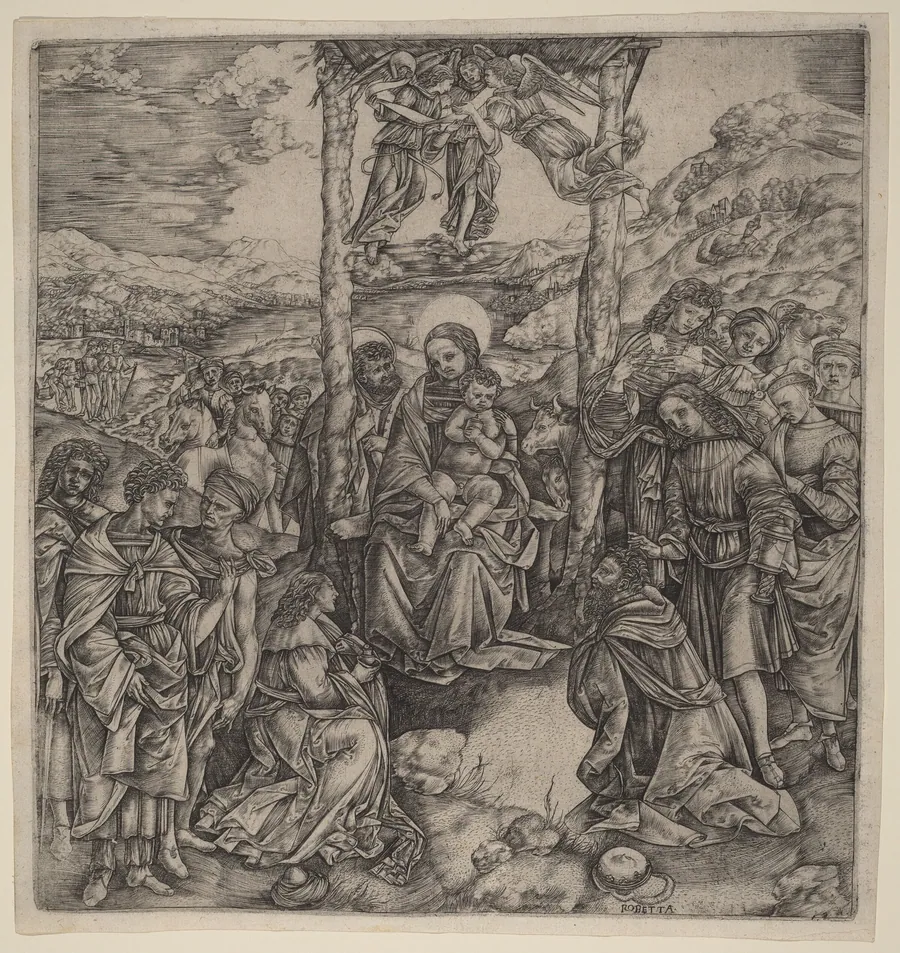 The Adoration of the Magi by Cristofano Robetta