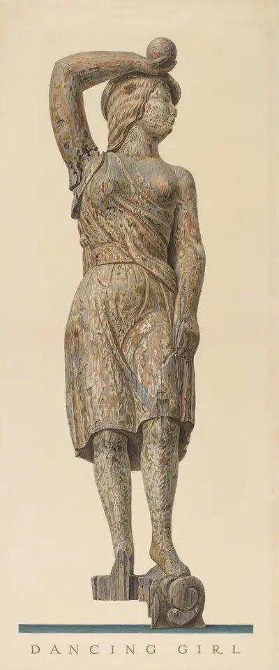 Circus Wagon Figure: "Dancing Girl"