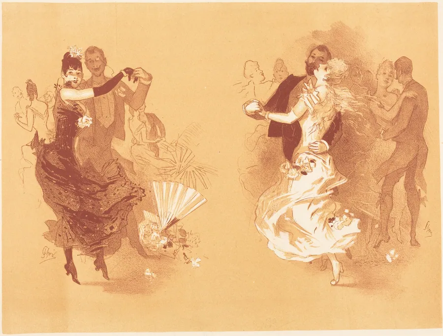 Waltz of the Blonde and Waltz of the Brunette by Jules Chéret